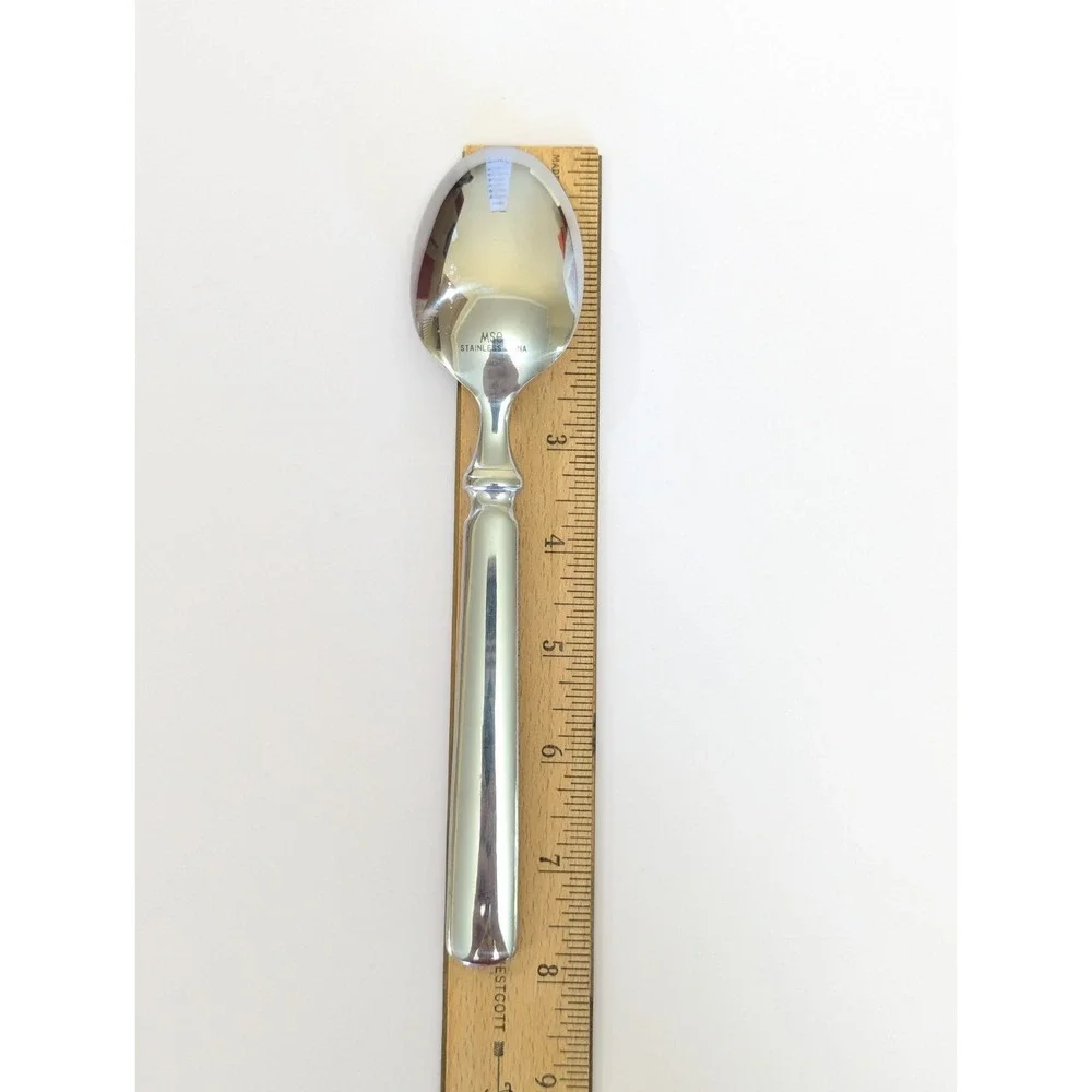 4 MSE Martha Stewart EMPIRE Stainless Flatware Soup Spoon Heavy Handle 7 7/8